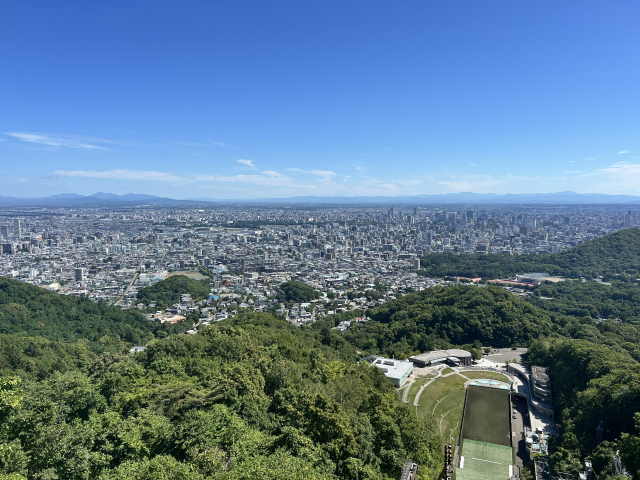 大倉山から見た札幌市街のパノラマ